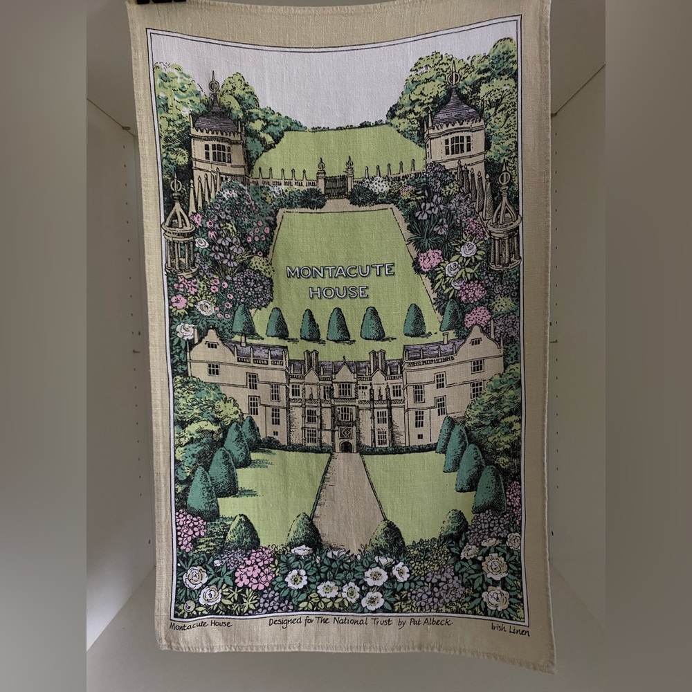 Vintage Tea Towel Montacute House by Pat Albeck for The National Trust